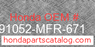 Honda 91052-MFR-671 genuine part number image