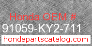 Honda 91059-KY2-711 genuine part number image