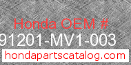 Honda 91201-MV1-003 genuine part number image