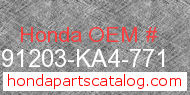 Honda 91203-KA4-771 genuine part number image