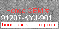 Honda 91207-KYJ-901 genuine part number image