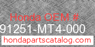 Honda 91251-MT4-000 genuine part number image