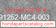 Honda 91252-MC4-003 genuine part number image