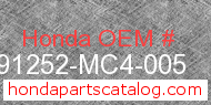 Honda 91252-MC4-005 genuine part number image