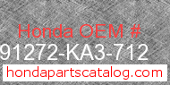 Honda 91272-KA3-712 genuine part number image