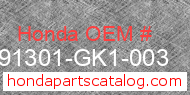 Honda 91301-GK1-003 genuine part number image