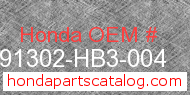 Honda 91302-HB3-004 genuine part number image