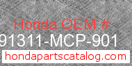Honda 91311-MCP-901 genuine part number image