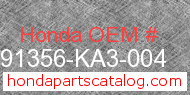 Honda 91356-KA3-004 genuine part number image