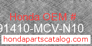 Honda 91410-MCV-N10 genuine part number image