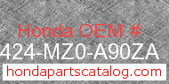 Honda 91424-MZ0-A90ZA genuine part number image