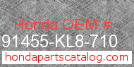 Honda 91455-KL8-710 genuine part number image