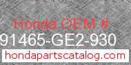 Honda 91465-GE2-930 genuine part number image