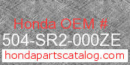 Honda 91504-SR2-000ZE genuine part number image