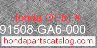 Honda 91508-GA6-000 genuine part number image