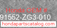 Honda 91552-ZG3-010 genuine part number image