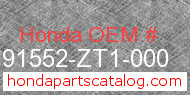 Honda 91552-ZT1-000 genuine part number image