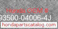 Honda 93500-04006-4J genuine part number image
