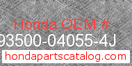 Honda 93500-04055-4J genuine part number image