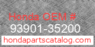 Honda 93901-35200 genuine part number image