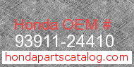 Honda 93911-24410 genuine part number image