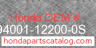 Honda 94001-12200-0S genuine part number image