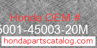 Honda 95001-45003-20M genuine part number image