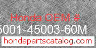 Honda 95001-45003-60M genuine part number image