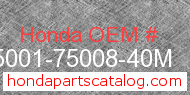 Honda 95001-75008-40M genuine part number image
