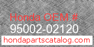 Honda 95002-02120 genuine part number image