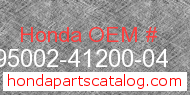 Honda 95002-41200-04 genuine part number image