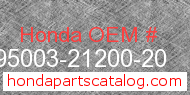 Honda 95003-21200-20 genuine part number image