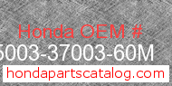 Honda 95003-37003-60M genuine part number image