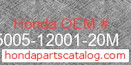 Honda 95005-12001-20M genuine part number image
