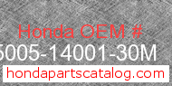 Honda 95005-14001-30M genuine part number image
