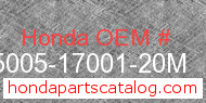 Honda 95005-17001-20M genuine part number image
