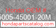 Honda 95005-45001-20M genuine part number image