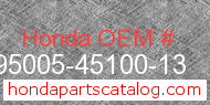 Honda 95005-45100-13 genuine part number image