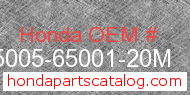 Honda 95005-65001-20M genuine part number image