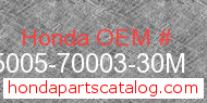 Honda 95005-70003-30M genuine part number image