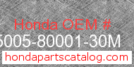 Honda 95005-80001-30M genuine part number image