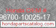 Honda 96700-10025-17 genuine part number image