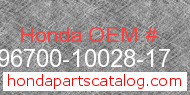 Honda 96700-10028-17 genuine part number image