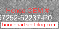 Honda 97252-52237-P0 genuine part number image