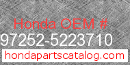 Honda 97252-5223710 genuine part number image