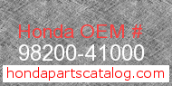 Honda 98200-41000 genuine part number image
