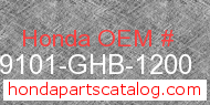 Honda 99101-GHB-1200 genuine part number image