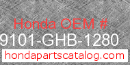 Honda 99101-GHB-1280 genuine part number image