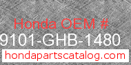 Honda 99101-GHB-1480 genuine part number image