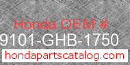 Honda 99101-GHB-1750 genuine part number image